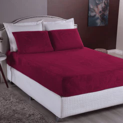 Jogo De Lençol Queen De Plush 3 Peças Manta Soft Com Elástico Toque Macio Varias Cores