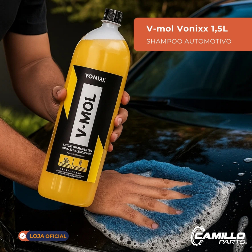 Shampoo Vonixx V-Mol 1,5L Biodegradável Alta Performance Remoção de Barro e Óleo em Oferta na Shopee