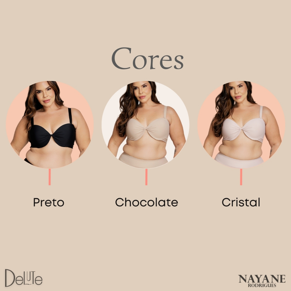 Detalhes do Sutia Plus Size Tomara Que Caia Sustentacao Reforcada Conforto Com Bojo E Alcas Removiveis