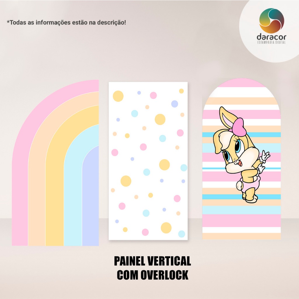 Painéis Verticais 1x2 m Lola Face única em Oferta na Shopee