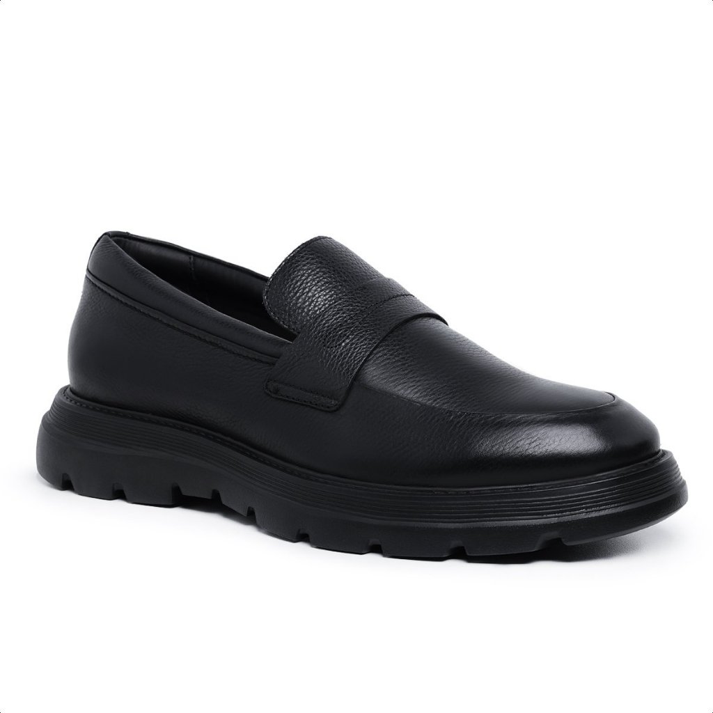 Sapato Social Slip On Masculino Estiloso Confortável Macio Couro Legítimo