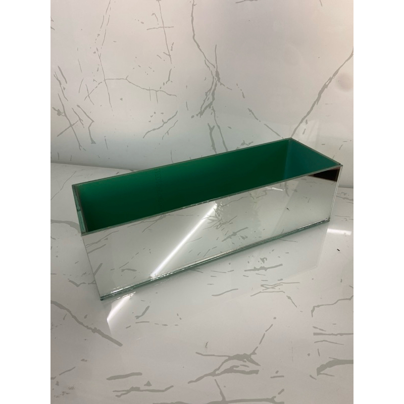 Vaso Cachepot Espelhado Retangular Floreira 20x10x8