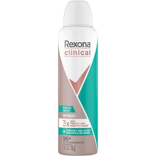 Desodorante Antitranspirante Rexona Clinical Aerossol Refresh 96h Com 150ml em Oferta na Shopee