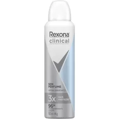 Desodorante Antitranspirante Rexona Clinical Aerossol Sem Perfume 96h Com 150ml