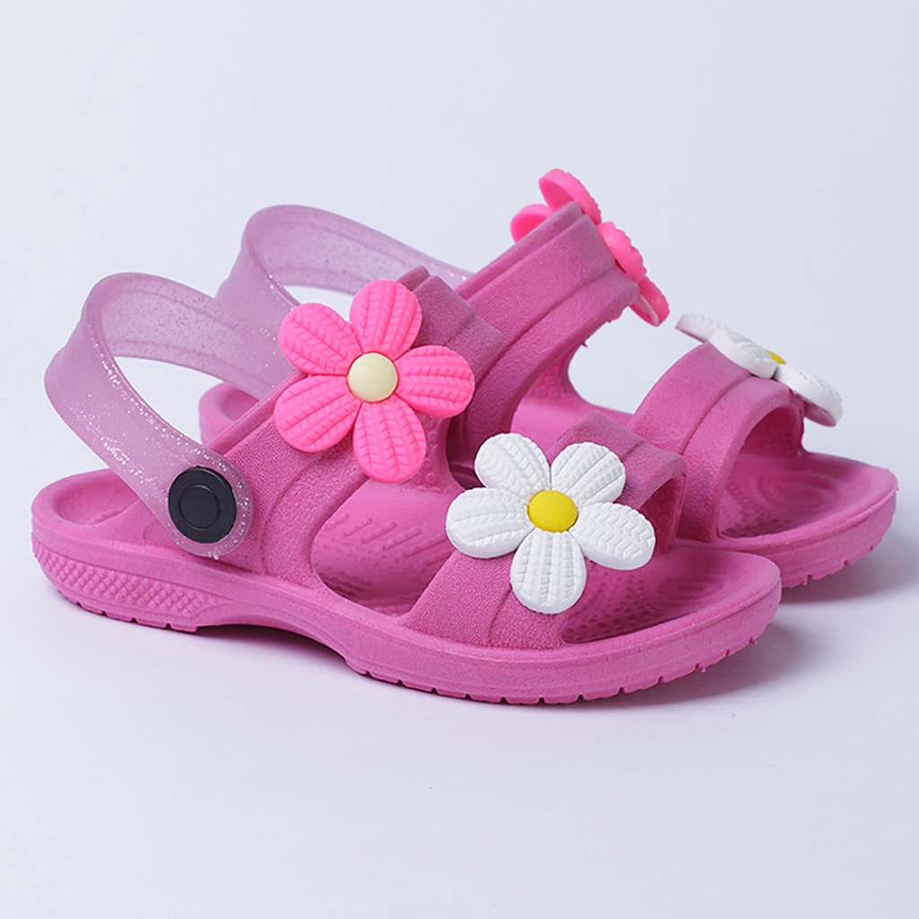 Papete Sandália Infantil Menina Florzinhas Macia Confortável Antiderrapante Escolar Casual — imagem 2 de 2