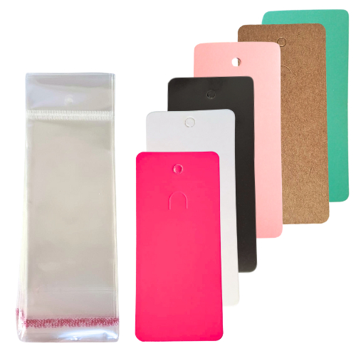 100 Tags Chaveiro Colorido + Saquinhos 6x12 Lapela em Oferta na Shopee