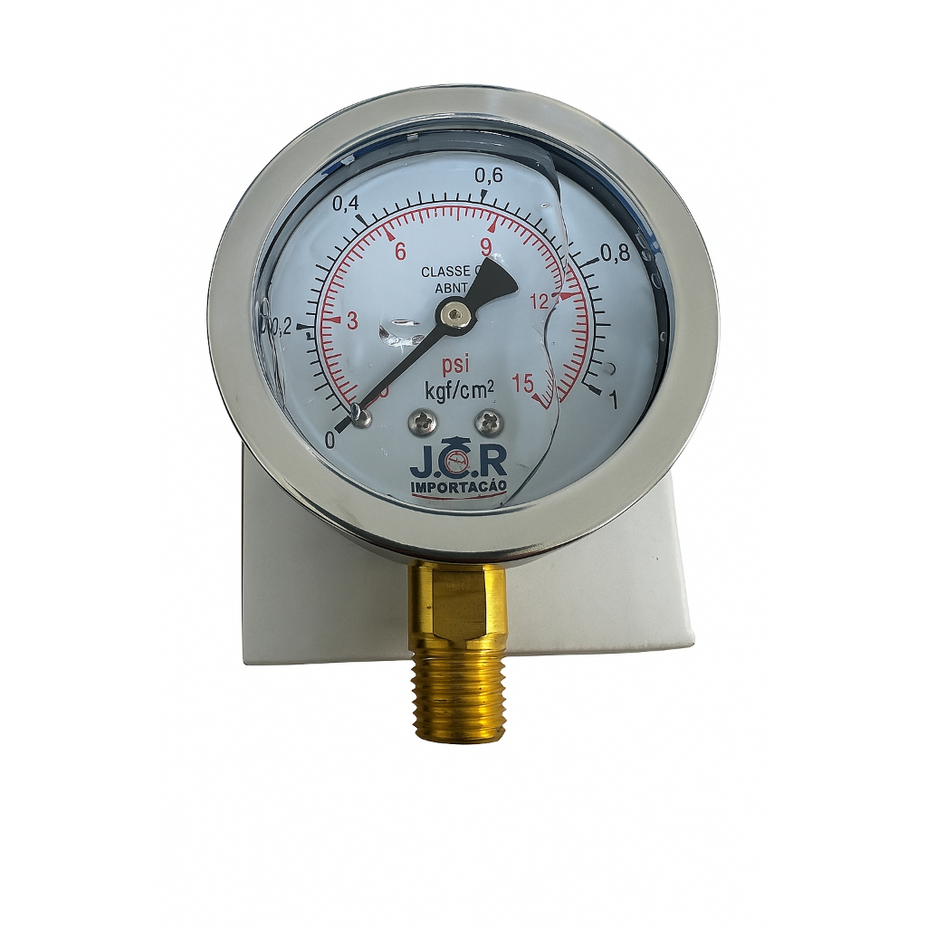 MANÔMETRO ANALÓGICO 63mm 0 A 1 kgf/cm² X 15psi