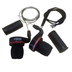 Alavanca Hand Shift 21V com Cabo Conduíte Manopla Preto Paco