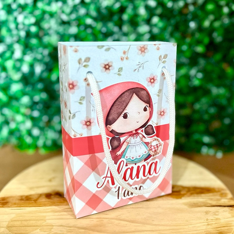 10 - 30 Sacolinha Surpresa Personalizada para Lembrancinha de Aniversário Chapeuzinho Vermelho - PEGUE E MONTE