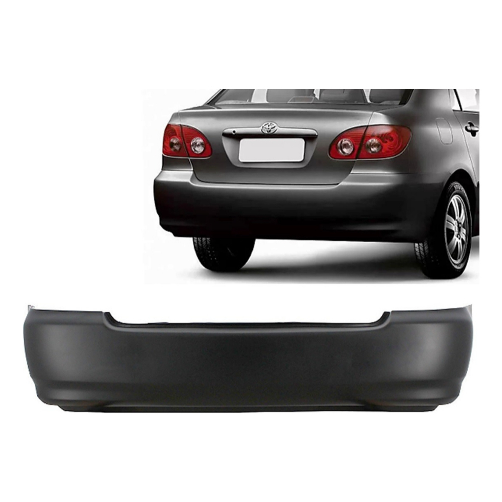 PARACHOQUE Corolla 2002/2008 Traseiro Preto Liso