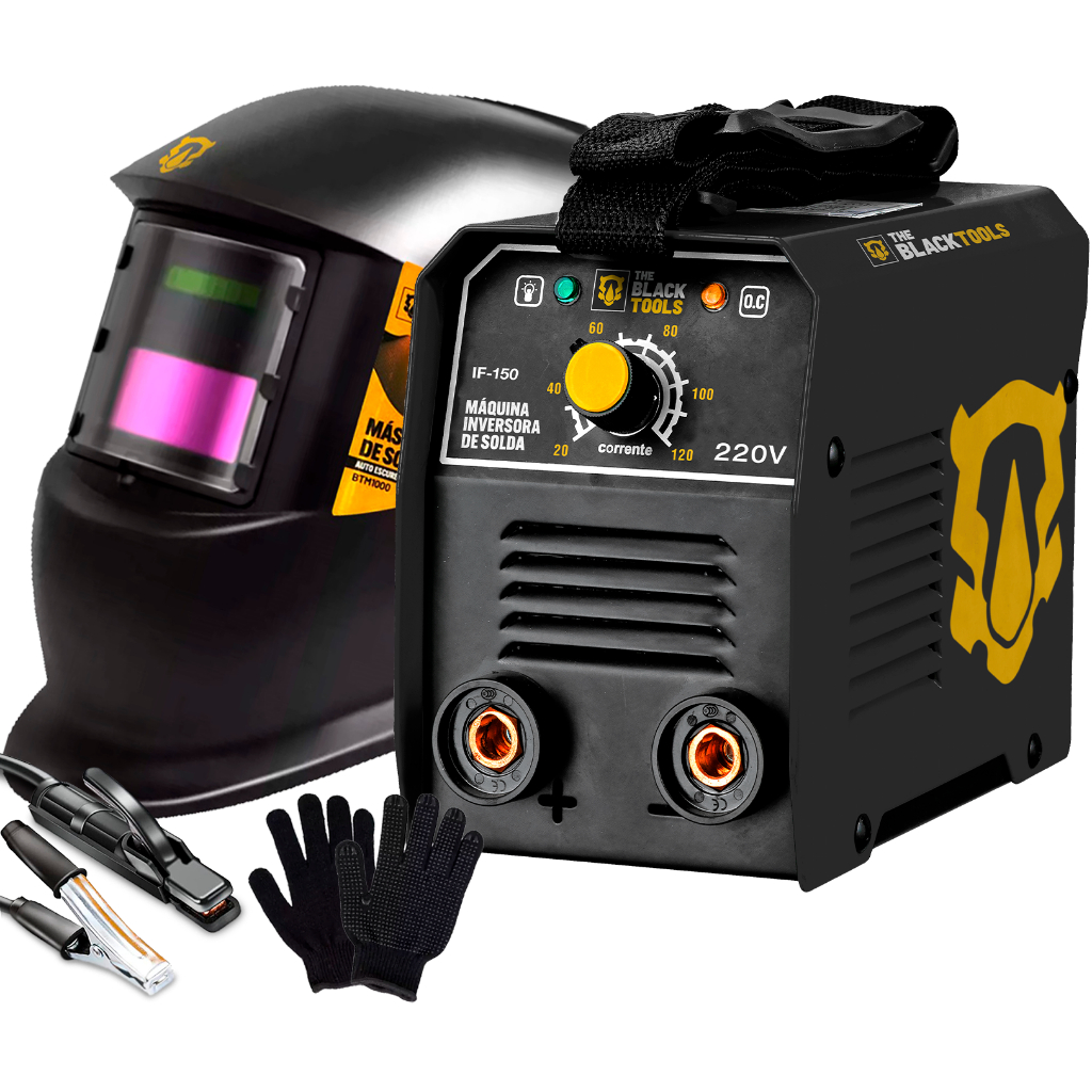 Máquina Inversora De Solda If-150 The Black Tools + Máscara + Luvas em Oferta na Shopee