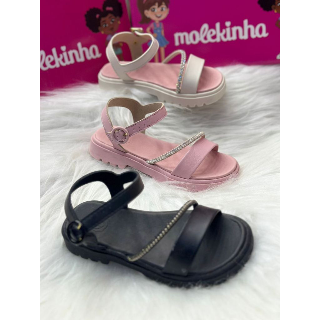 Sandalia Papete Meninas Infantil Conforto Molekinha Original