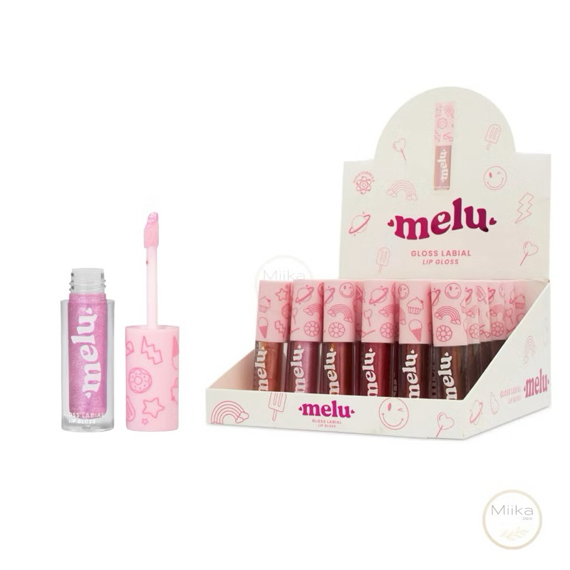 Box C/36 PCS Gloss Labial Melu Ruby Rose RR-8235