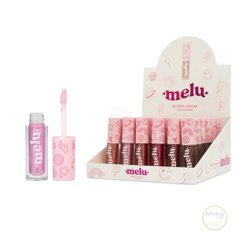 Box C/36 PCS Gloss Labial Melu Ruby Rose RR-8235