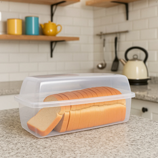 Porta Pão de Forma Transparente Retangular com Tampa Livre de BPA Recipiente de Pães em Oferta na Shopee