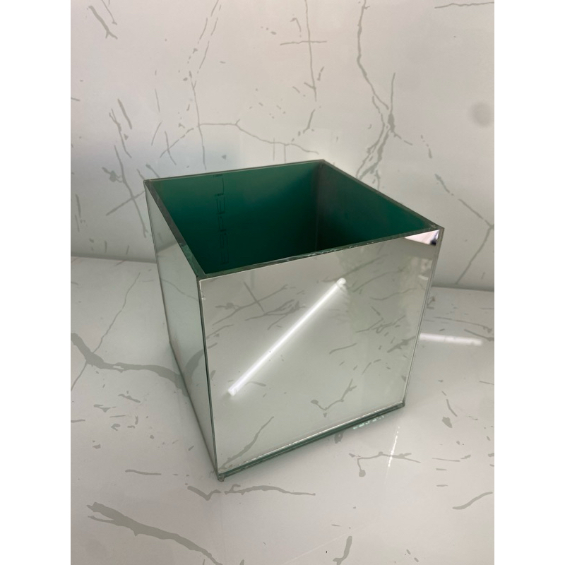 Vaso Cachepot Espelhado Quadrado 10 X 10