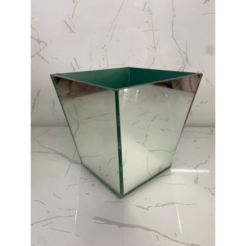 Vaso Espelhado Decoraçao Cone 18x18 cachepot para plantas artificiais e naturais
