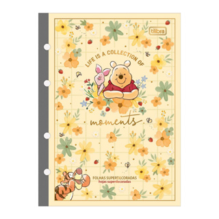 Bloco para Fichário Universitário Pooh 80 Folhas - Tilibra em Oferta na Shopee
