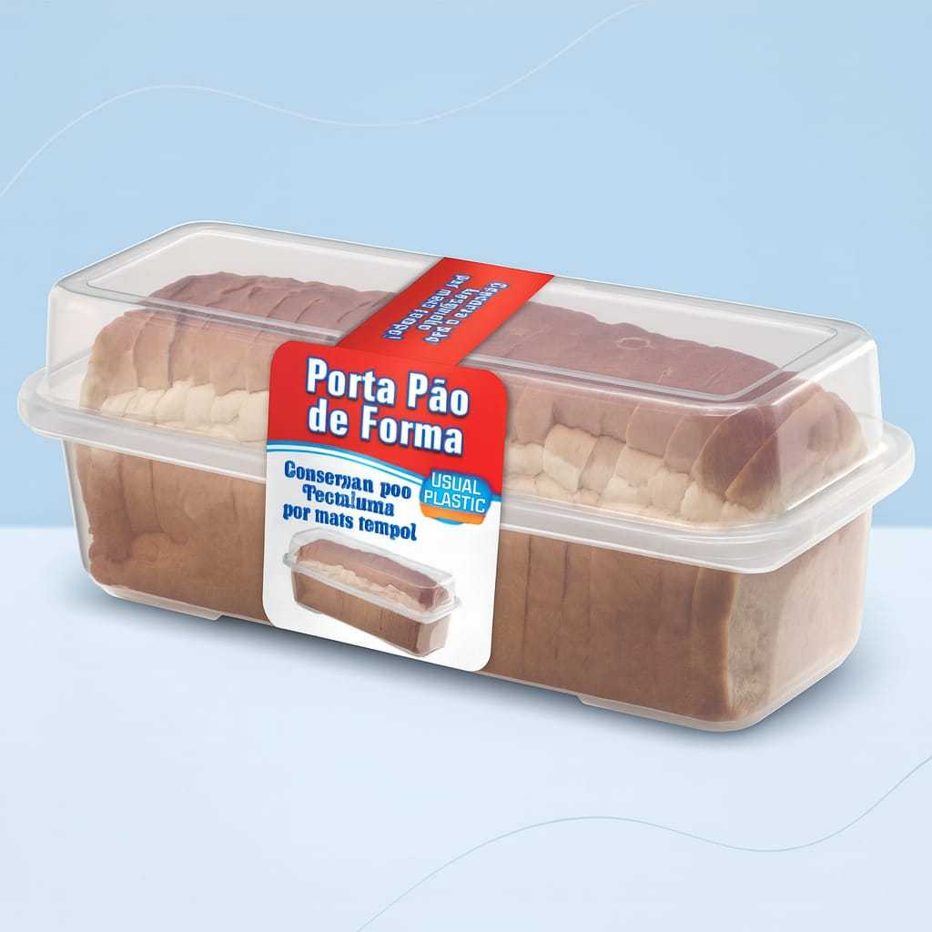 Recepiente Porta Pao De Forma Cozinha Organização Retangular Com Tampa Transparente Pratico Moderno Decoração em Oferta na Shopee