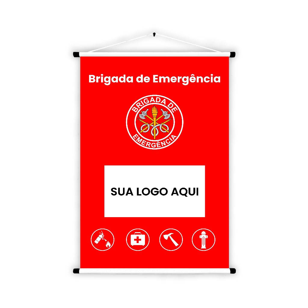 Banner de Lona Educativo Brigada Personalizado Sua Logo