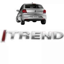 Emblema Letreiro ITREND Fox Gol Voyage Polo Cromado