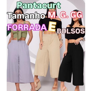 CALÇA PANTACOURT FEMININA VICOLINHO PREMIUN BOLSO FORRADA CINTURA ALTA TECIDO LEVE em Oferta na Shopee