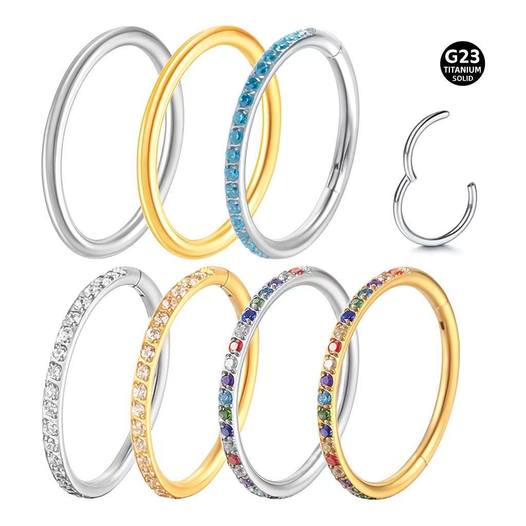 Piercing Argola Clik Titânio Cirúrgico Zircônia Cravejada | Septril, Rook, Conch, Nariz Piercing Daith Orelha Piercing Argola Clik Titânio Cirúrgico Zircônia Cravejada | Septril, Rook, Conch, Nariz Piercing Daith Orelha