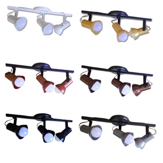LUMINARIA SPOT TRILHO 3 LAMPADAS DIRECIONAVEIS  SOBREPOR -TETO PAREDE AREA INTERNA -BIVOLT- GAZPLAST em Oferta na Shopee