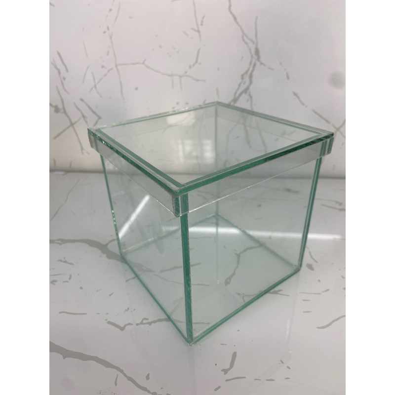 Expositor de relógio vaso Cachepot 12x12x12 com tampa