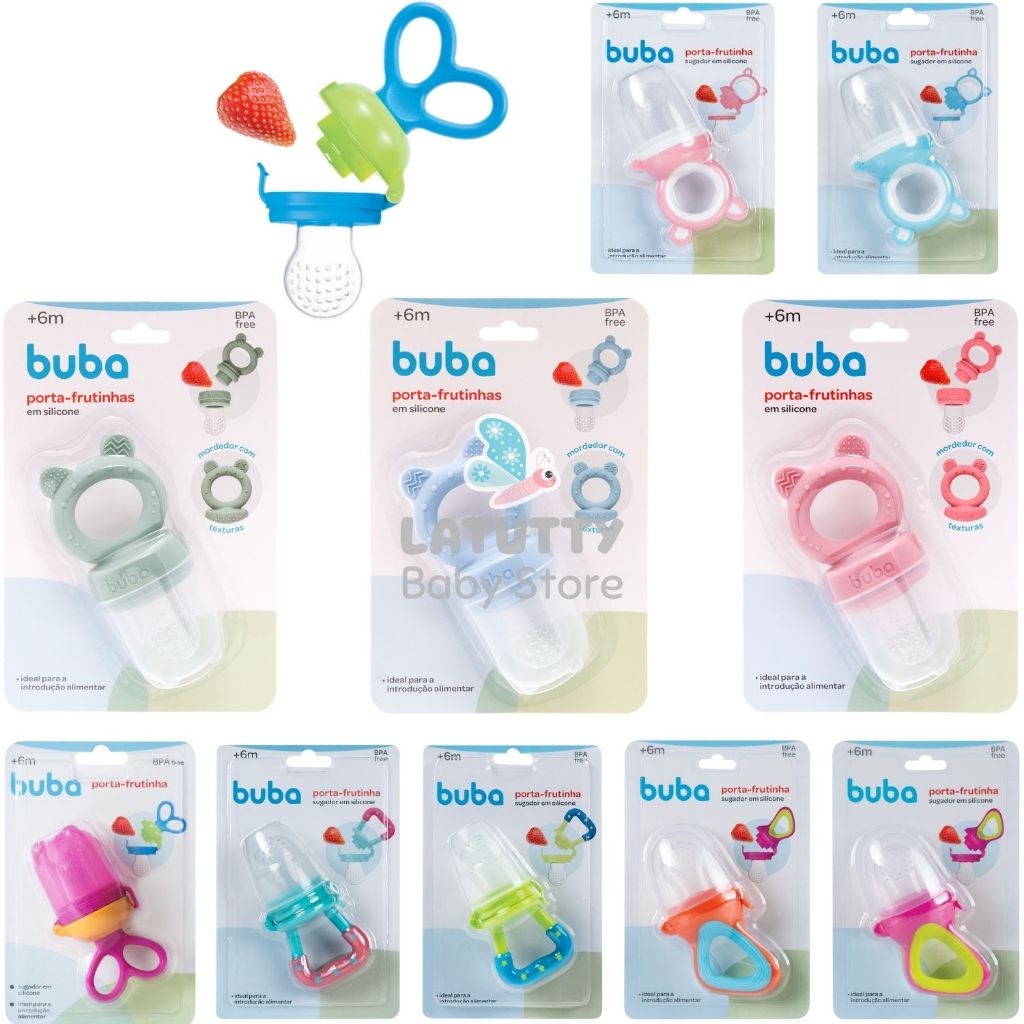 Porta Frutinha para Bebê Buba Mordedor Silicone Brinquedos Bebe Alimentação em Oferta na Shopee