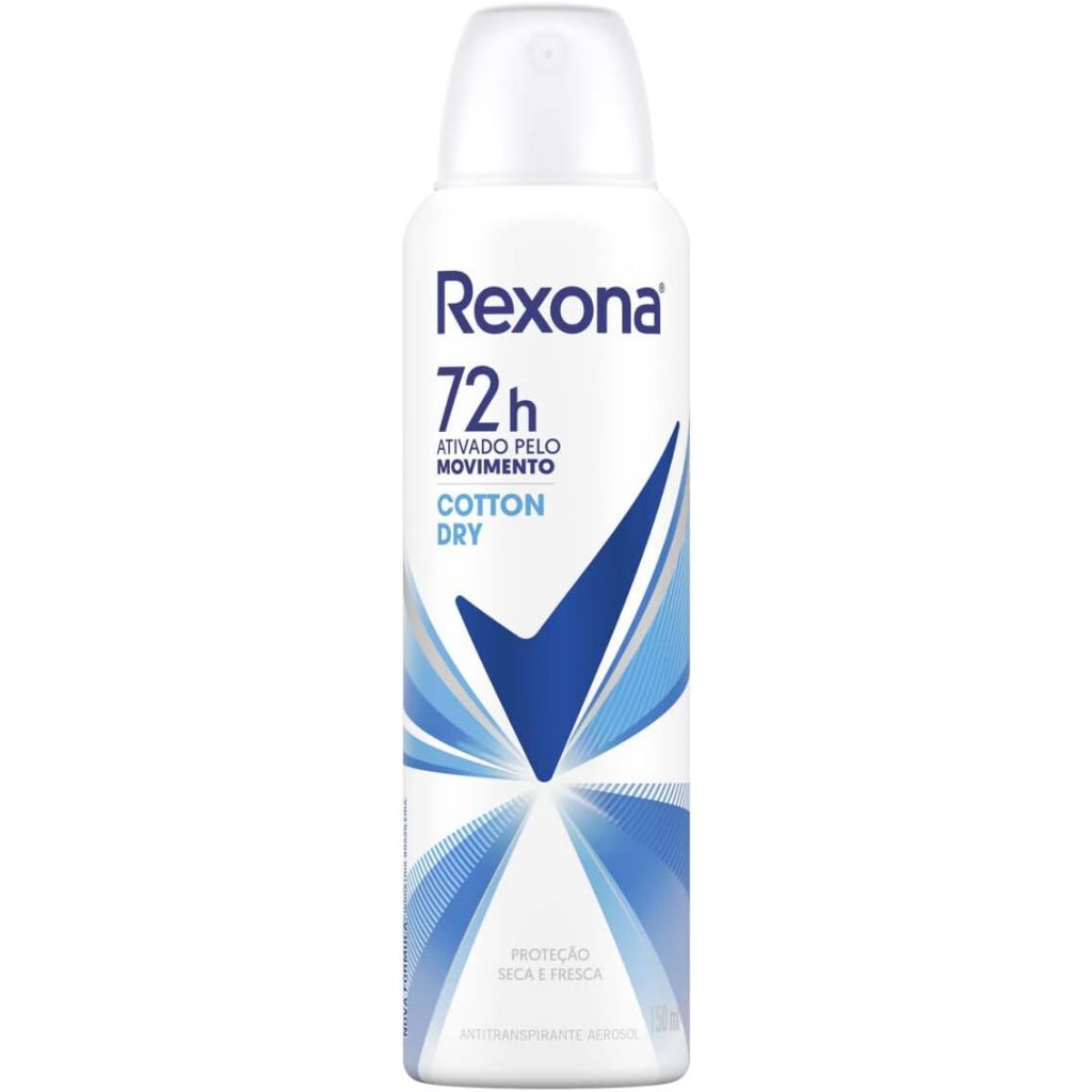 Desodorante Antitranspirante Rexona Women Aerossol Cotton Dry 72h Com 150ml em Oferta na Shopee