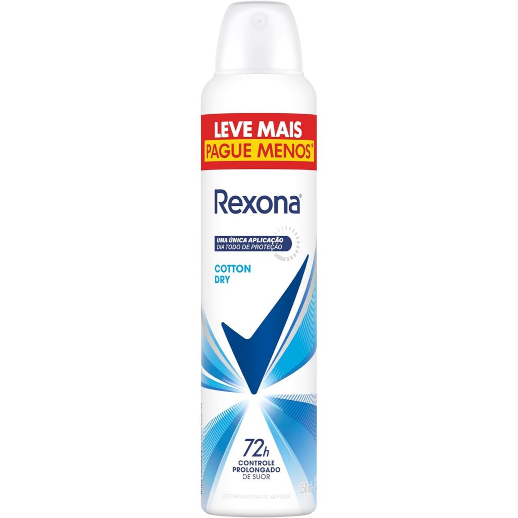 Desodorante Rexona Aerosol Cotton Dry Feminino 250ml em Oferta na Shopee