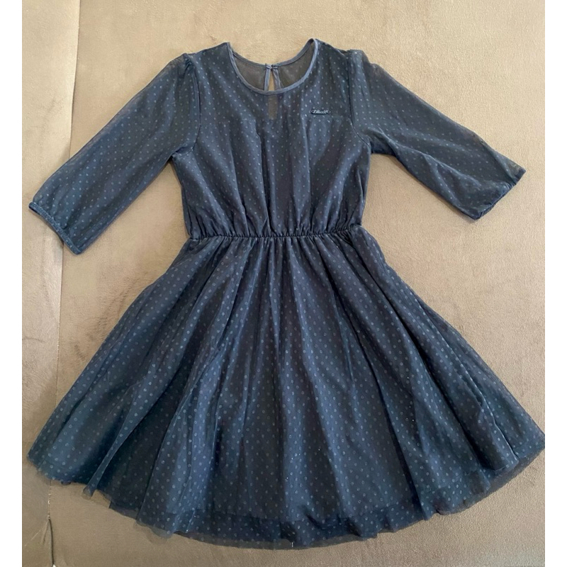 Vestido preto em tule poá infantil feminino LILICA RIPILICA