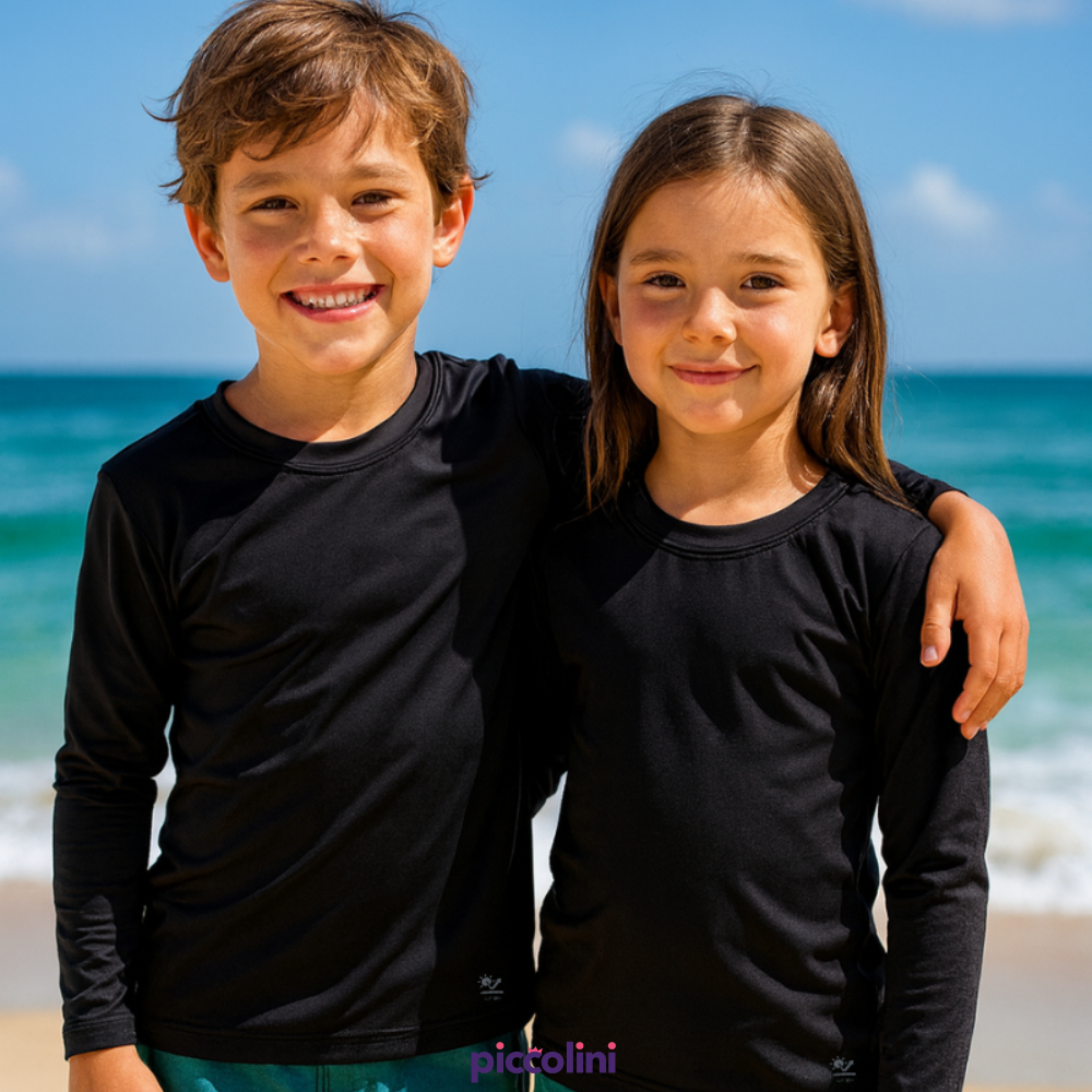 Blusa Térmica Infantil Proteção Solar Uv 50+ Banho Praia Verão  Infantil e Juvenil  2 a 14 Anos em Oferta na Shopee