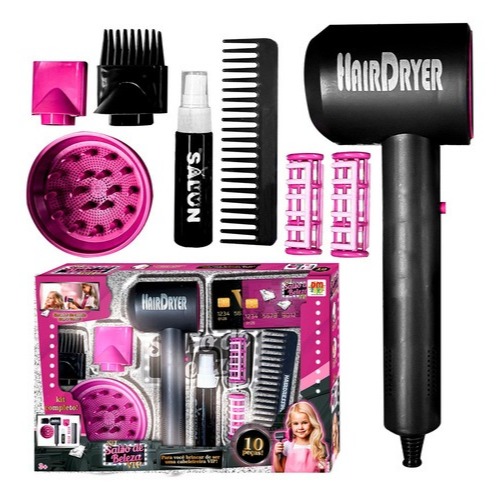 Kit Salão de Beleza Vip Infantil C/ Secador E Acessórios - Dm Toys