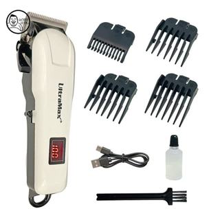 Maquina de Cortar Cabelo Profissional Recarregavel Display Digital Sem Fio Portátil