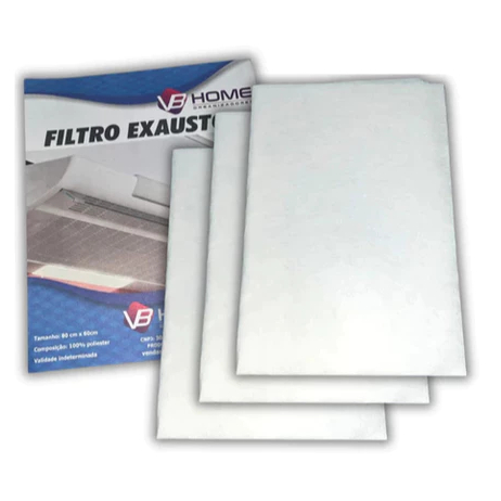 Kit Manta Filtrante Para Cozinha Coifa Exaustor 80x60cm Antigordura