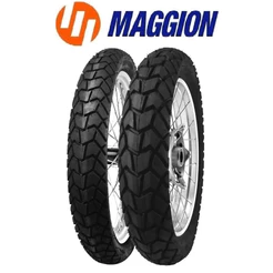 Par Pneu 120/80-18 + 90/90-21 Maggion Viper Lander Xre Tornado Xtz Tenere Sahara Uso Com Câmera Novo