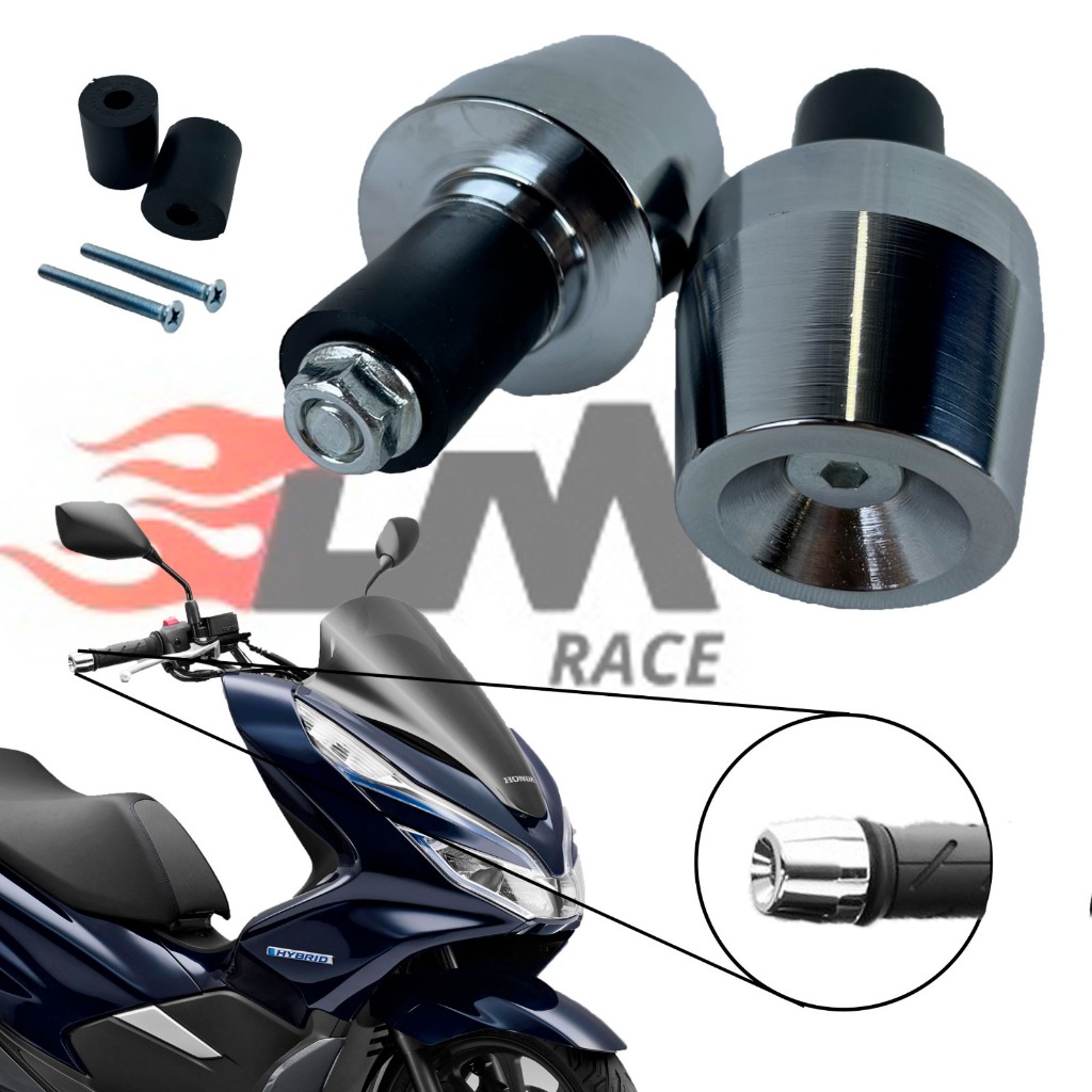 Par Peso De Guidão Universal Com Bucha Cromado Honda Yamaha Modelo Pcx Em aluminio Par Peso De Guidão Universal Com Bucha Cromado Honda Yamaha Modelo Pcx Em aluminio