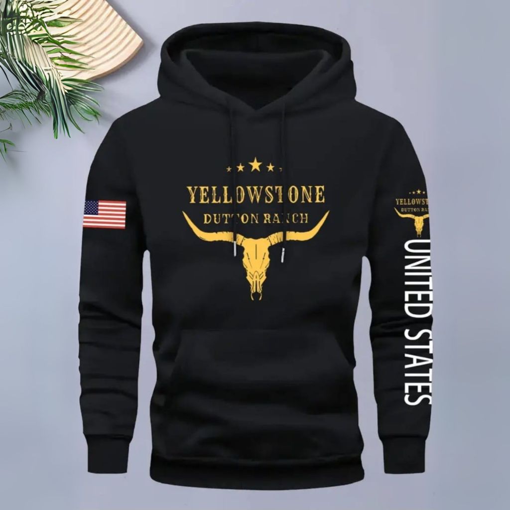 Moletom Blusa de Frio YELLOWSTONE DUTTON RANCH Masculino Agasalho Unissex Flanelado e Quentinho em Oferta na Shopee