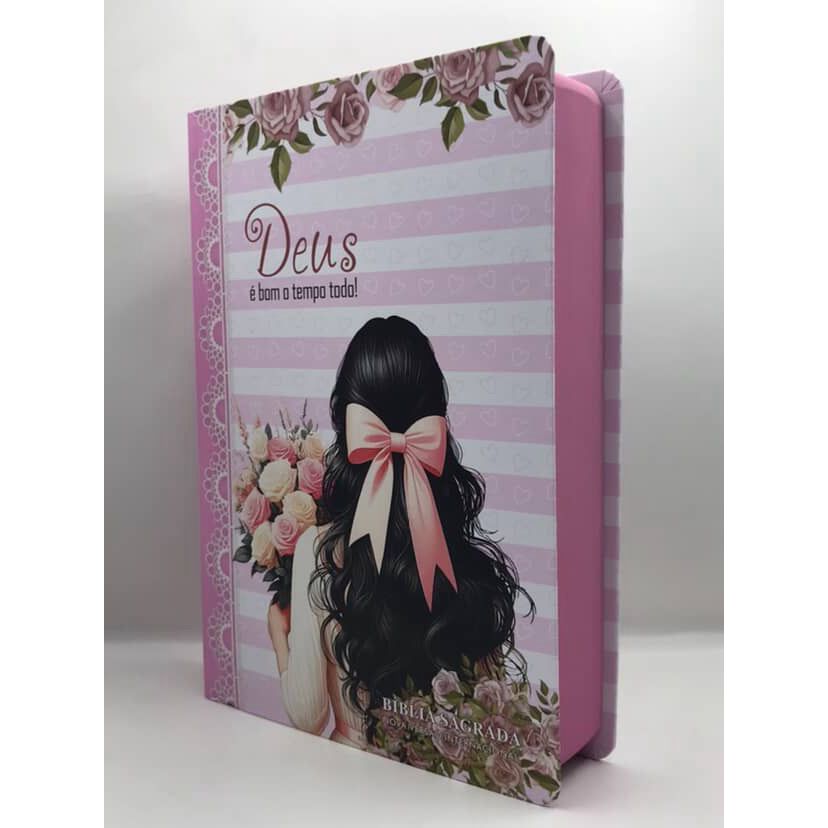 Bíblia Sagrada Tamanho Grande NVI Capa Dura Deus é bom o tempo todo em Oferta na Shopee