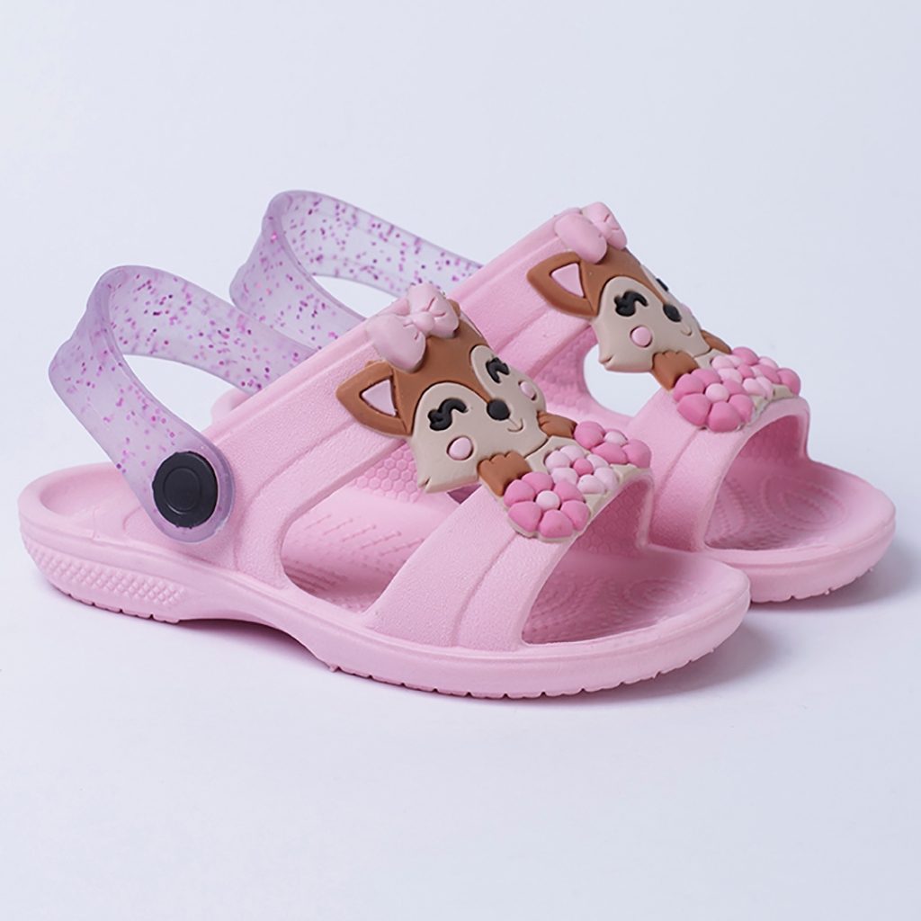 Sandália Infantil Menina Papete Feminina Com Correia Glitter Várias Cores