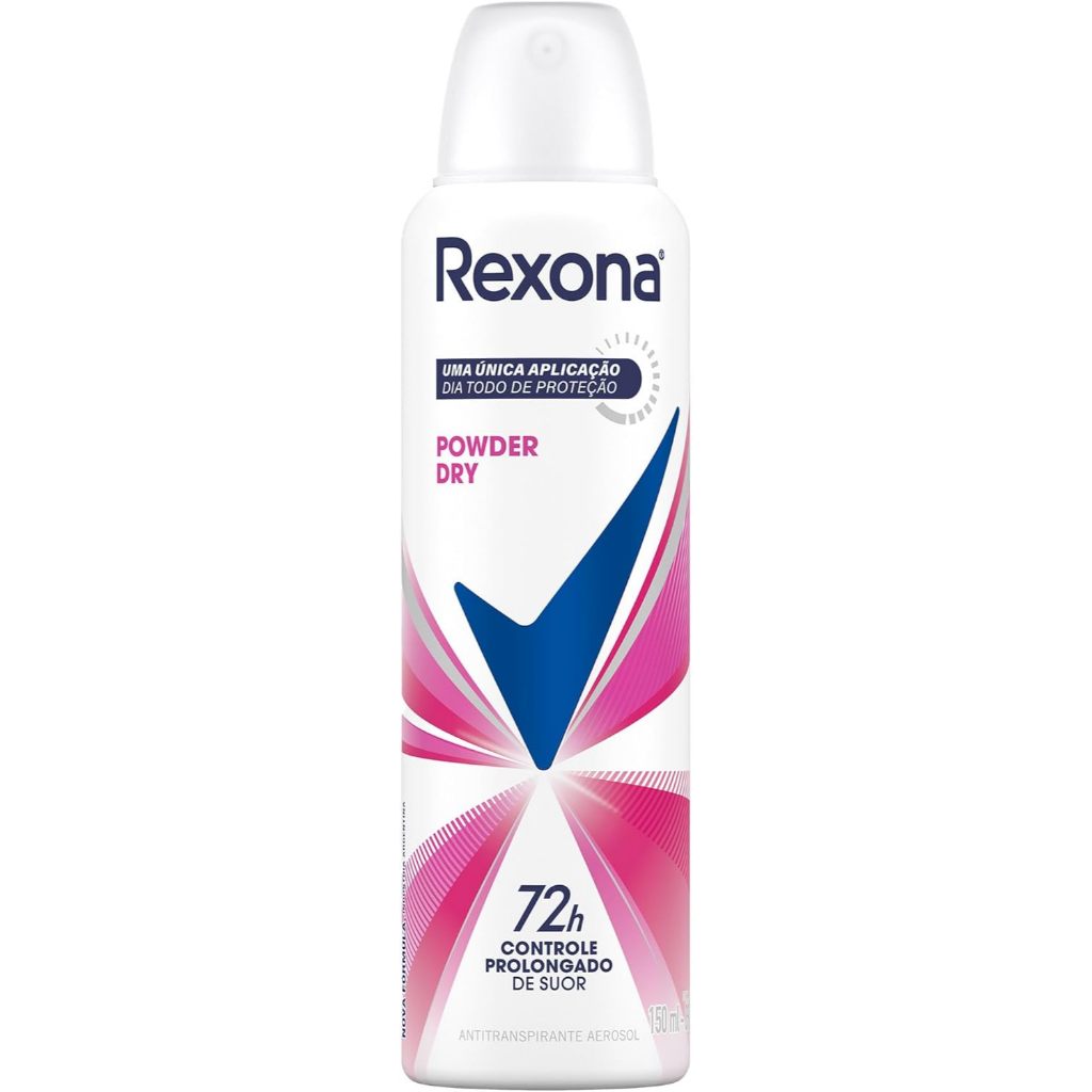 Desodorante Antitranspirante Rexona Women Aerossol Powder Dry 72h Com 150ml em Oferta na Shopee