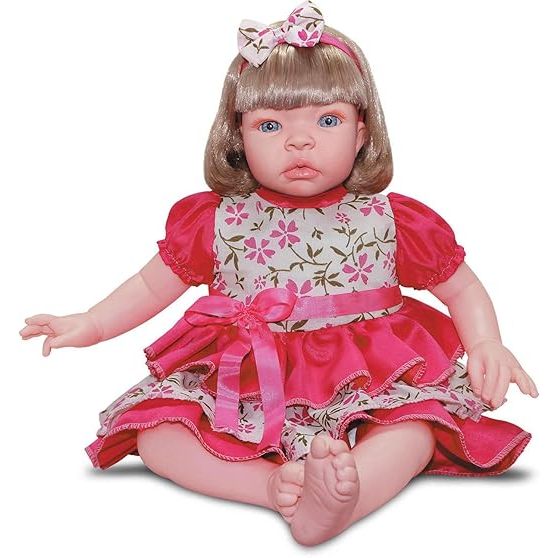 Boneca Baby Kiss Chora e Balbucia como um bebê de verdade | Boneca Bebê Infantil para Brincar