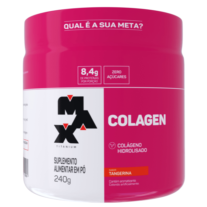 Suplemento Para Academia Collagen Sabor Frutas Vermelhas 240g Colágeno Max Titanium em Oferta na Shopee