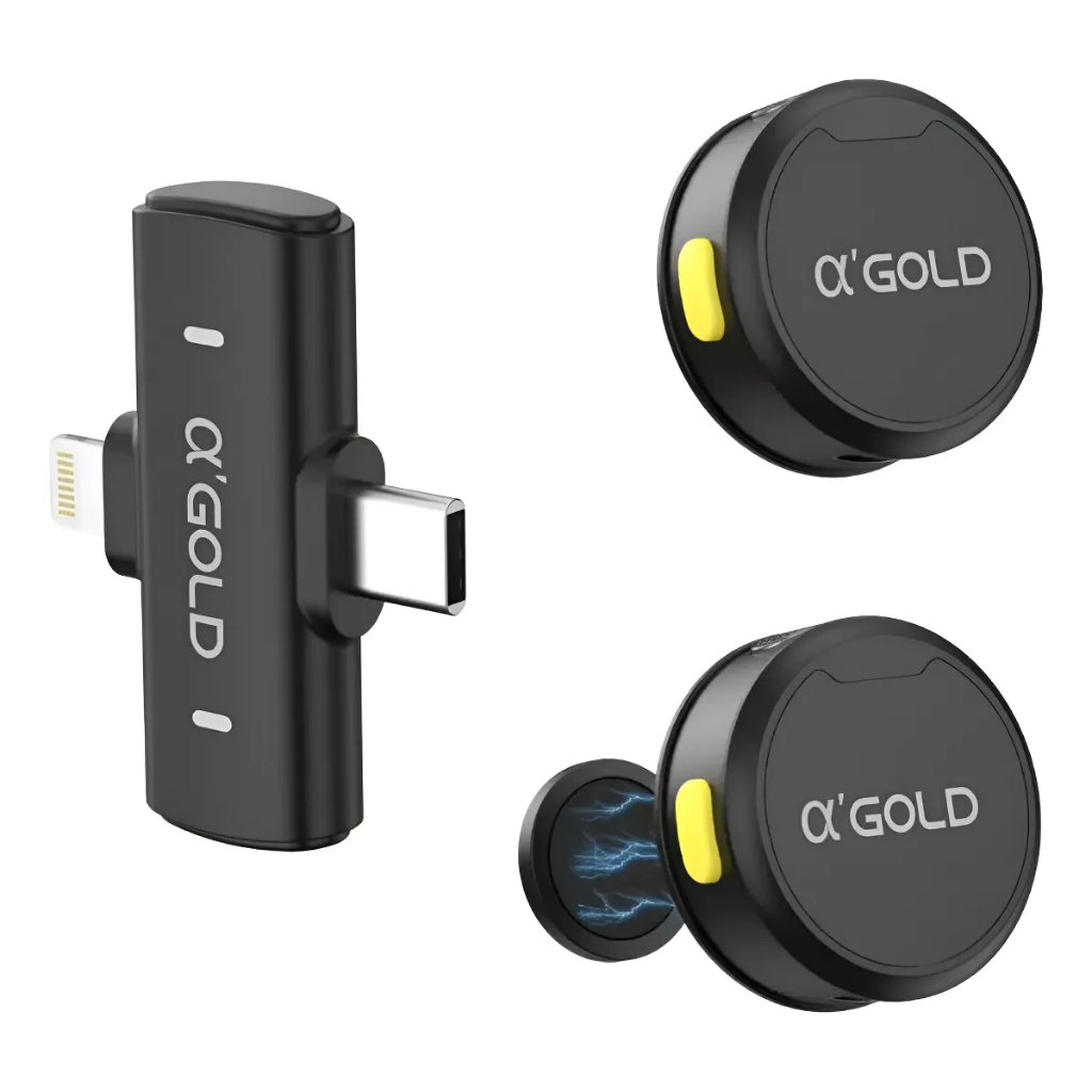 Microfone De Lapela Magnetico 2 Em 1 Lightning E Type-c 38d