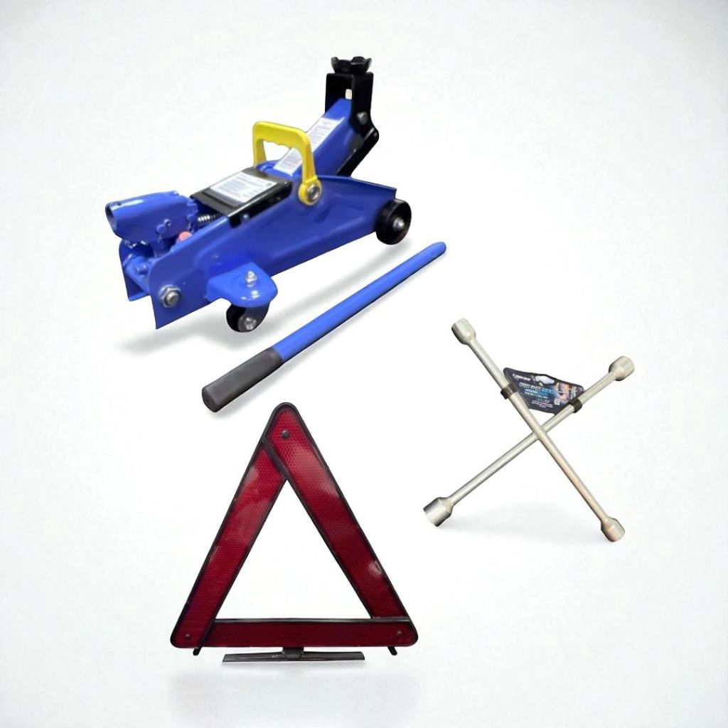 Kit Estepe Macaco Jacare + Triangulo + Chave Roda TechOne