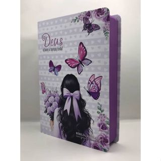 Bíblia Sagrada Tamanho Grande NVI Capa Dura Rosas Lilás em Oferta na Shopee