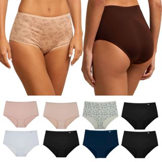 Kit 2 Calcinha Cintura Alta DelRio Classica Lateral Larga Macia Tecido Microfibra Presente Mae Sogra Madrasta em Oferta na Shopee