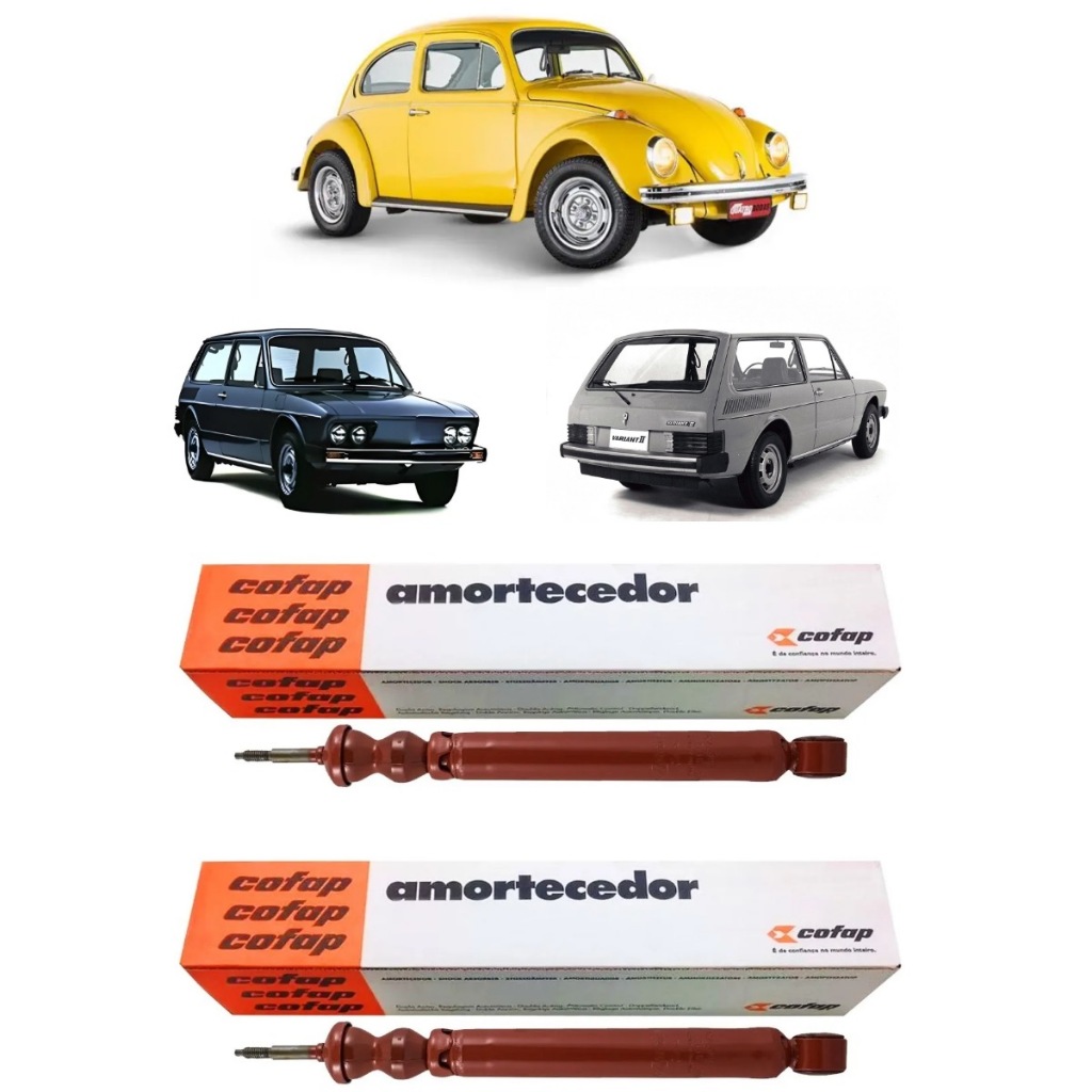 Par de Amortecedor Dianteiro Vw Fusca Brasilia Variant De 1969 a 1996 - Original Cofap